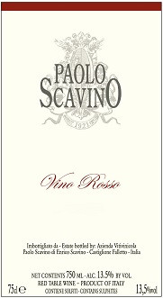 PAOLO SCAVINO VINO ROSSO 750ML