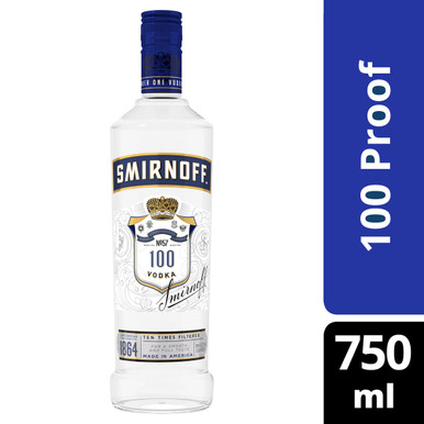 SMIRNOFF 100 BLUE 750ML