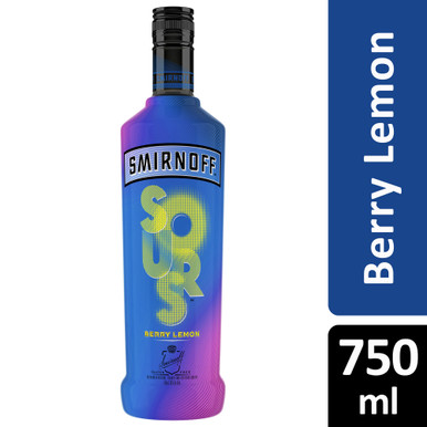 SMIRNOFF SOUR BERRY LEMON 750ML