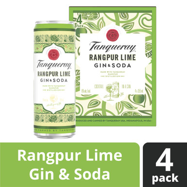 TANQUERAY RTD RANGPUR GIN CN 4PK CASES ONLY 6/PK