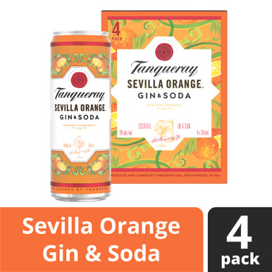 TANQUERAY RTD SEVILLA GIN CN 4PK CASES ONLY 6/PK