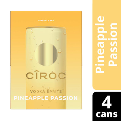CIROC SPRITZ PINEAPPLE PASSI 4PK CASES ONLY 6/PK