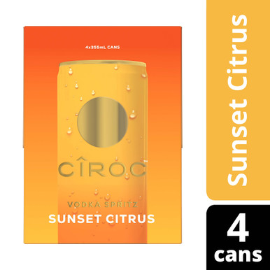 CIROC SPRITZ SUNSET CITRUS 4PK CASES ONLY 6/PK