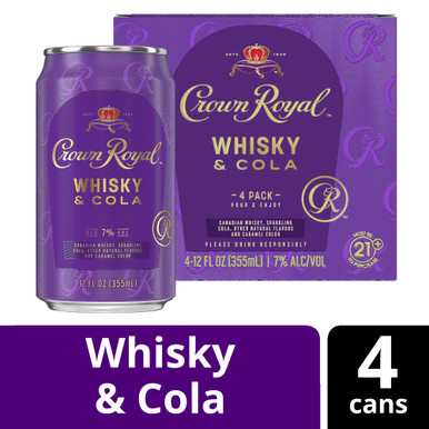 CROWN ROYAL RTD COLA CN 4PK CASES ONLY 6/PK