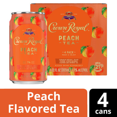 CROWN ROYAL RTD PEACH TEA CN 4PK CASES ONLY 6/PK