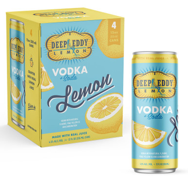 DEEP EDDY RTD LEMON CN 4PK 12OZ CASES ONLY 6/PK