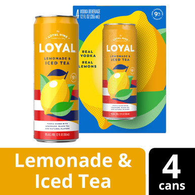 LOYAL 9 LEMONADE ICED TEA CN 4PK CASES ONLY 6/PK
