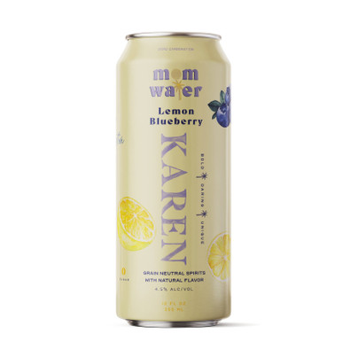 MOM WATER KAREN LEM BLBRY CN 4PK CASES ONLY 6/PK