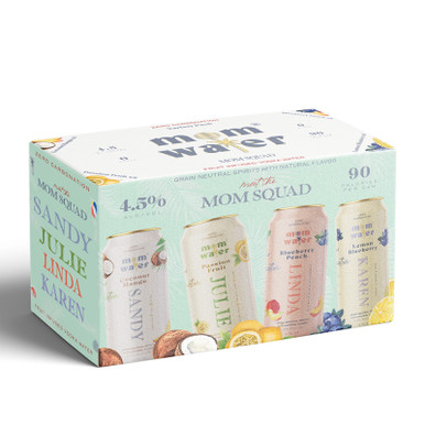 MOM WATER MOM SQUAD VRTY CN 8PK CASES ONLY 3/PK