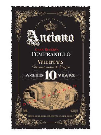ANCIANO VALDEPENAS TEMPRANILLO 10YR GRAN RESERVA 750ML