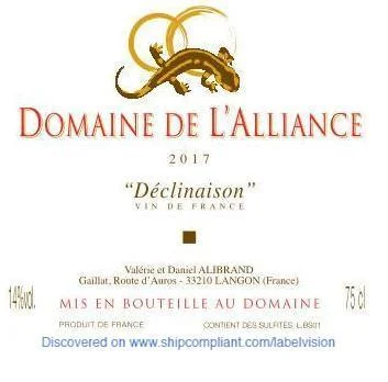 CH L'ALLIANCE DECLINAISON BLANC 750ML