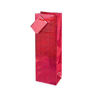 GIFT BAG WINE RED HOLOGRAPHIC