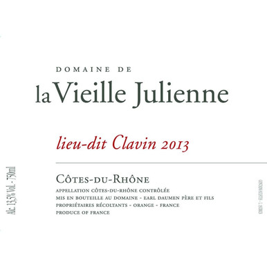 VIEILLE JULIENNE COTES DU RHONE ROUGE CLAVIN 750ML