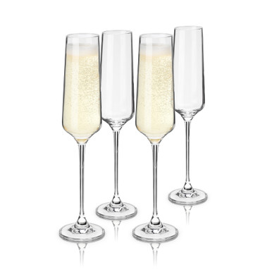 VISKI CHAMPAGNE FLUTES 4CT 6OZ CASES ONLY 4/PK