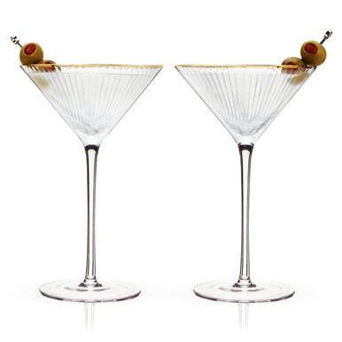 VISKI MARTINI GLASSES 2CT 7 8OZ CASES ONLY 2/PK