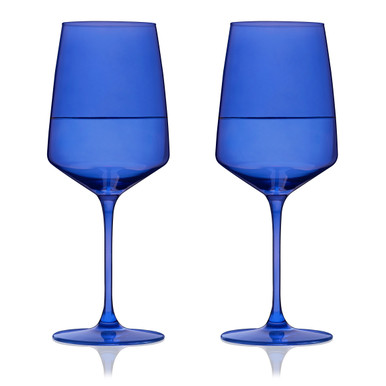 VISKI WINE GLASS COBALT 2CT 22OZ CASES ONLY 6/PK
