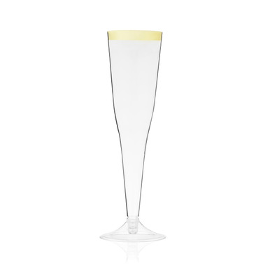 CHAMP FLUTE GOLD RIM 12CT 5 5OZ CASES ONLY 6/PK