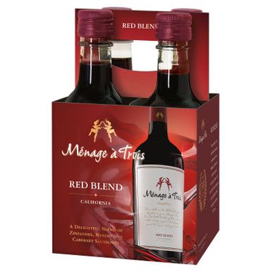 MENAGE A TROIS RED 4PK 187ML CASES ONLY 6/PK