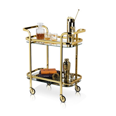 VISKI BAR CART GOLD N/A