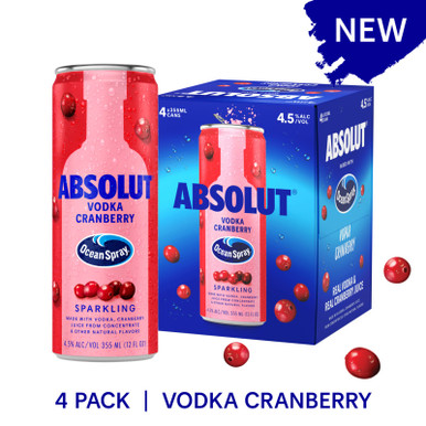 ABSOLUT OCEAN SPRAY CRAN CN LOOS CASES ONLY 24/PK