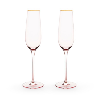 TWINE CHAMP FLUTE ROSE 2CT 8OZ CASES ONLY 4/PK
