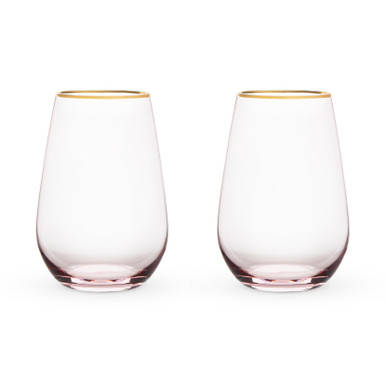 TWINE STEMLESS GLS ROSE 2CT 18OZ CASES ONLY 4/PK