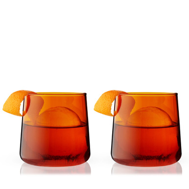 VISKI TUMBLER AMBER 2CT 10 5OZ CASES ONLY 4/PK