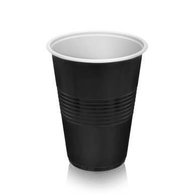CUPS PLASTIC BLACK 50PK 16OZ CASES ONLY 6/PK
