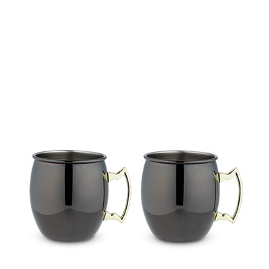 MOSCOW MULE MUGS BLACK 2CT 16OZ CASES ONLY 6/PK