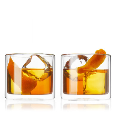 VISKI ROCKS GLS DBL WALL 2CT 7OZ CASES ONLY 4/PK