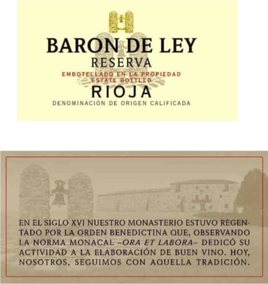 BARON DE LEY RIOJA RESERVA 750ML