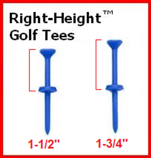 Right-Height Golf Tees with Over-sized Head for Easy Ball Placement for Senior Golfers