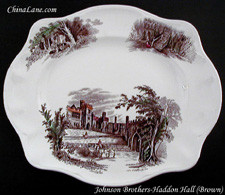 Johnson Brothers Haddon Hall Brown Oval Bowl - Haddon Hall Brown by Johnson Brothers.