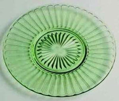 Hazel Atlas - Ribbon ~ Green - Luncheon Plate