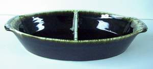 Pfaltzgraff Gourmet Oval Divided Bowl 12 1/8".