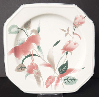 Mikasa Silk Flowers Dinner Plate - About New, 10 1/8"