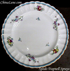 Spode Trapnell Sprays Flat Cup and Saucer Set - Trapnell Sprays by Spode.