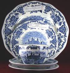 Wedgwood Royal Homes of Britain Blue Dinner Plate - New – collectible replacement piece by Wedgwood.