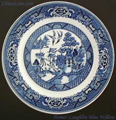Homer Laughlin Blue Willow Cream Soup Bowl in the Homer Laughlin Blue Willow pattern. Shop China Lane for replacement china.