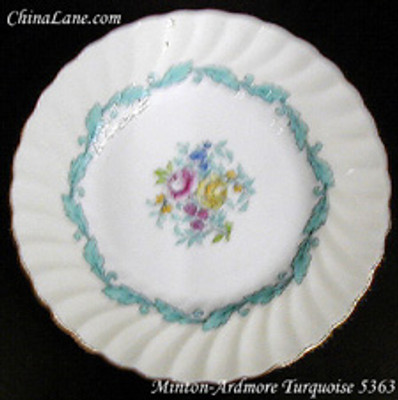 Minton - Ardmore ~ Turquoise S363 - Cream Soup Bowl