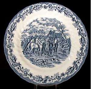 Churchill Country Life Blue Cereal Bowl - collectible replacement piece at China Lane.