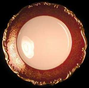Coalport Hazelton Maroon Dinner Plate - collectible replacement piece at China Lane.