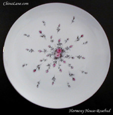 Harmony House Rose Bud Dinner Plate - New 8" in the Harmony House Rose Bud pattern. Shop China Lane for replacement china.