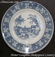 Homer Laughlin Shakespeare Country (Scrolls) Dinner Plate 8" in the Homer Laughlin Shakespeare Country (Scrolls) pattern. Sho