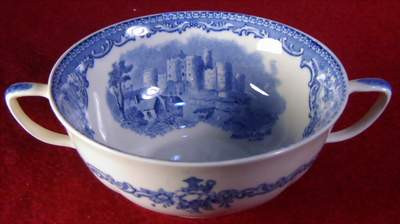 Johnson Brothers Old Britain Castles Blue Cream Soup Bowl - About New. Collectible piece.