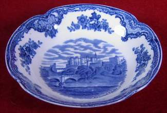 Johnson Brothers Old Britain Castles Blue Dessert Bowl - Light Wear, 5 1/8" with Crown Backstamp