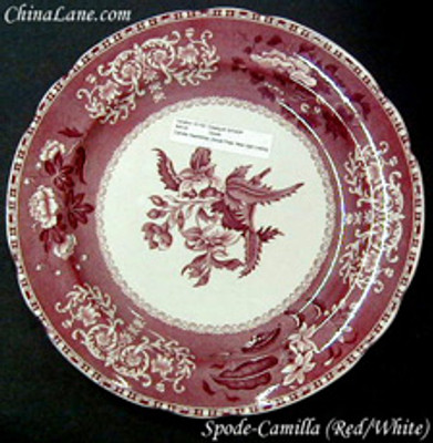 Spode - Camilla ~ Red and White - Cream Soup Saucer