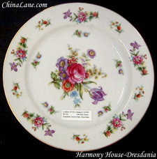 Harmony House Dresdania Footed Cup and Saucer Set 4" from Harmony House Dresdania. Replacement piece from China Lane.