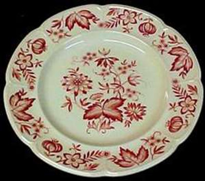 Johnson Brothers Malvern Red Dinner Plate - About New - Malvern Red by Johnson Brothers.