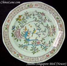 Adams Singapore Bird (Newer Backstamp) Salad Plate, 8 1/8"